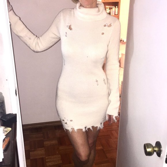 Lovers and Friends distress knit dress - Picture 1 of 10